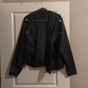 Black leather jacket